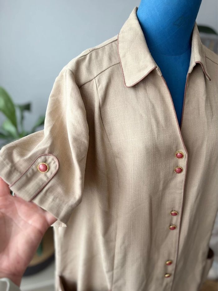 Robe longue - style vintage rétro des années 70 - Charmance - taille 52 - neuve jamais portée - photo numéro 2
