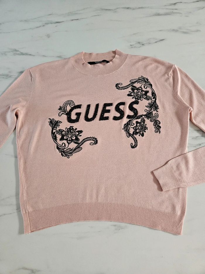 Guess pull rose pâle taille M - photo numéro 6