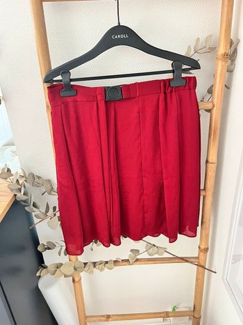 Jupe rouge carmin 40
