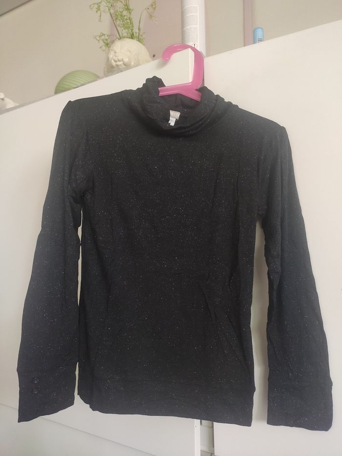 Orchestra tee shirt col roulé noir paillettes 8 ans - photo numéro 1