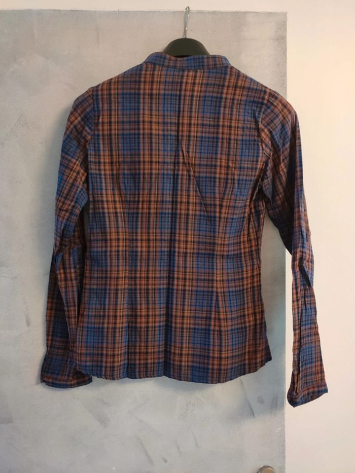 Chemise bleu et marron - photo numéro 2