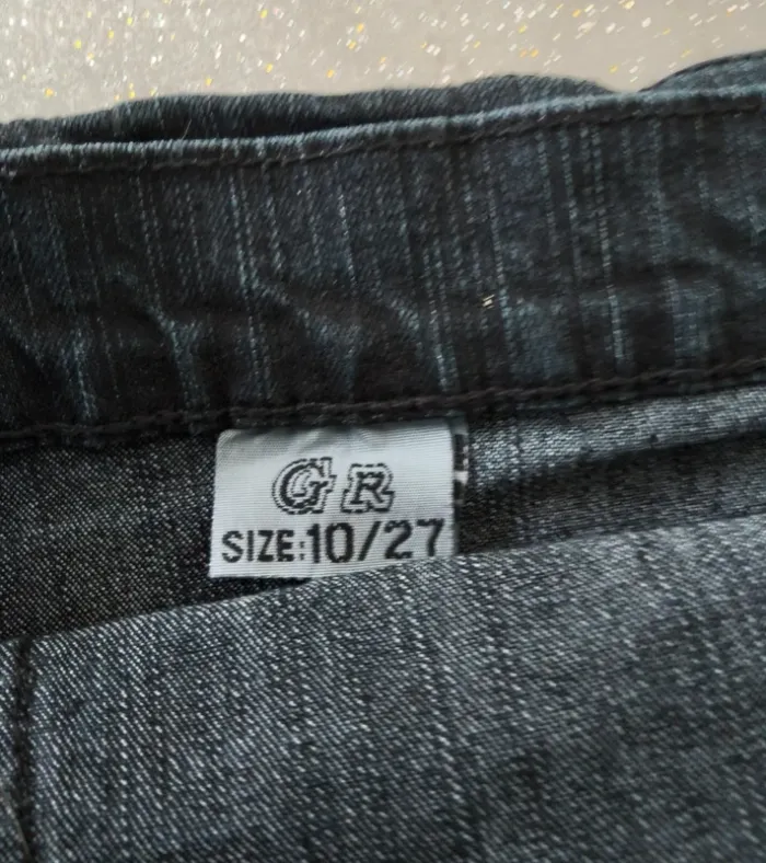 Mini jupe strass jean portefeuille plissée 10/27 - photo numéro 4