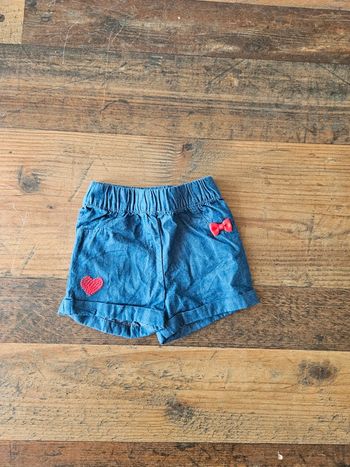 Short en jeans bébé fille 3mois