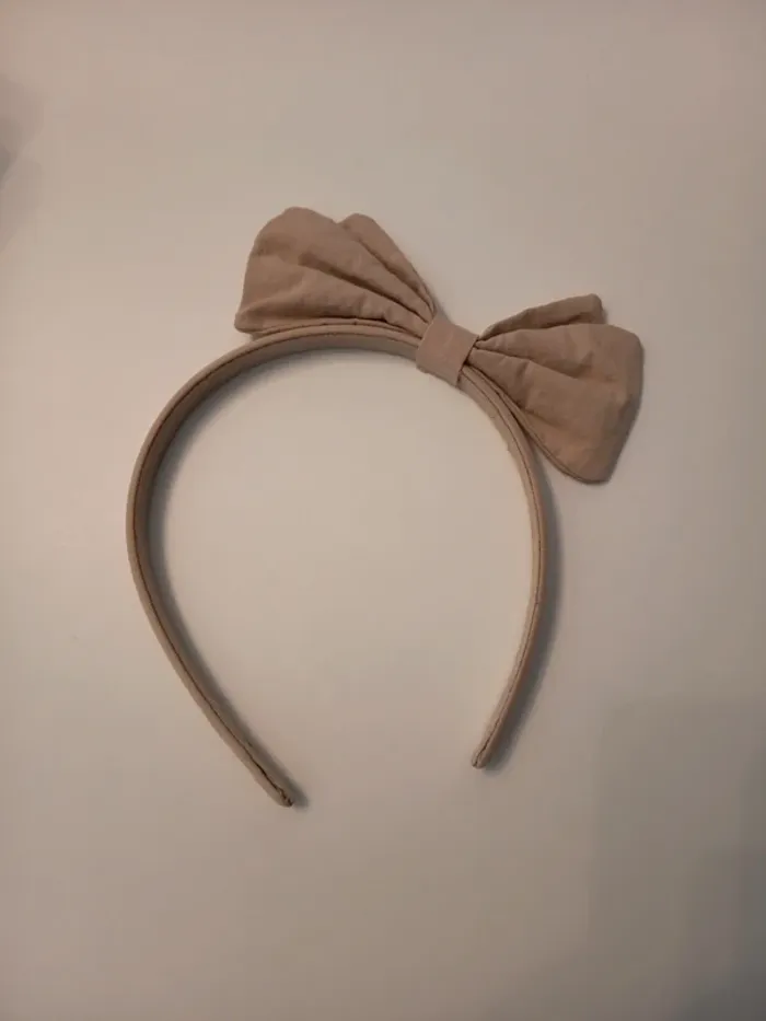 Serre tete fille beige