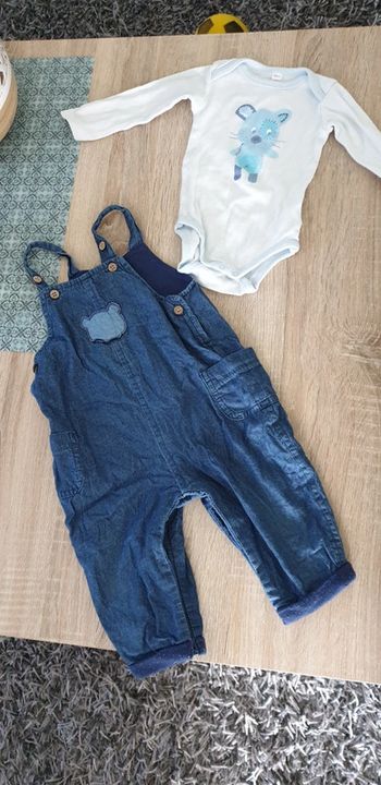 Ensemble salopette et body