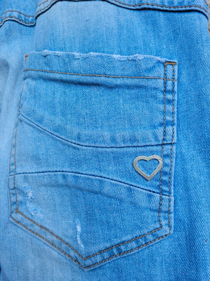 Superbe jeans 👖 Please effet délavé, troué avec dentelle taille Medium (38/40) - photo numéro 9