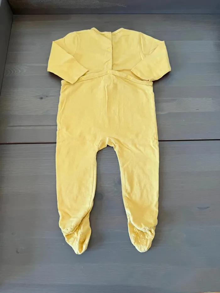 Pyjama / Grenouillère jaune - Tex Baby 18 mois - Mixte - photo numéro 2