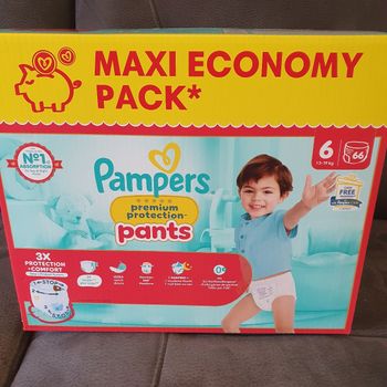 Couches Pampers Premium protection Pants taille 6 Maxi pack