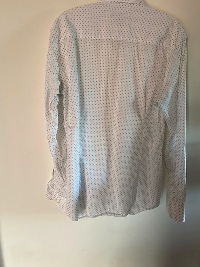 Chemise  cintrée café coton - photo numéro 4