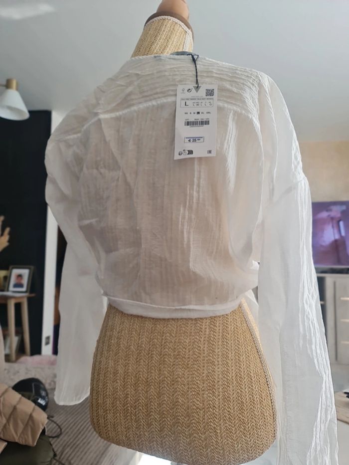 Chemise courte à attaché zara taille L neuve - photo numéro 4