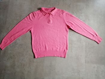 Pull fin col polo rose foncé Taille 38/40