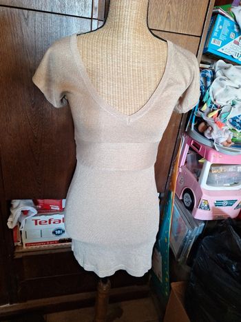 Tunique robe courte doré S