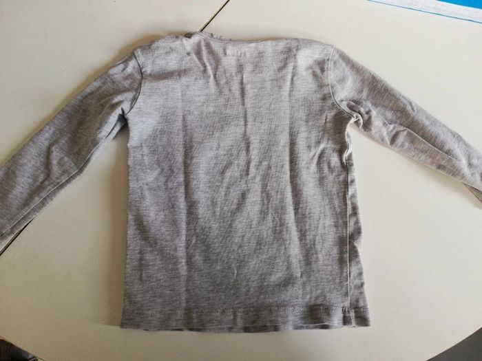 T shirt manches longues Unis gris 1,5 2 ans - photo numéro 4