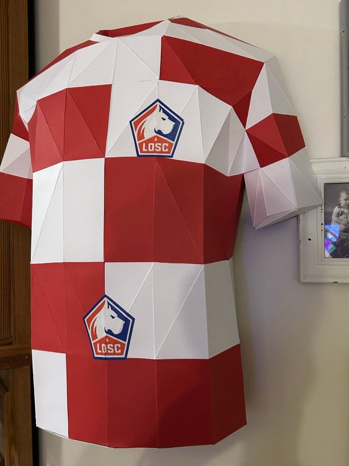 Maillot de foot LOSC pour décoration murale - photo numéro 3