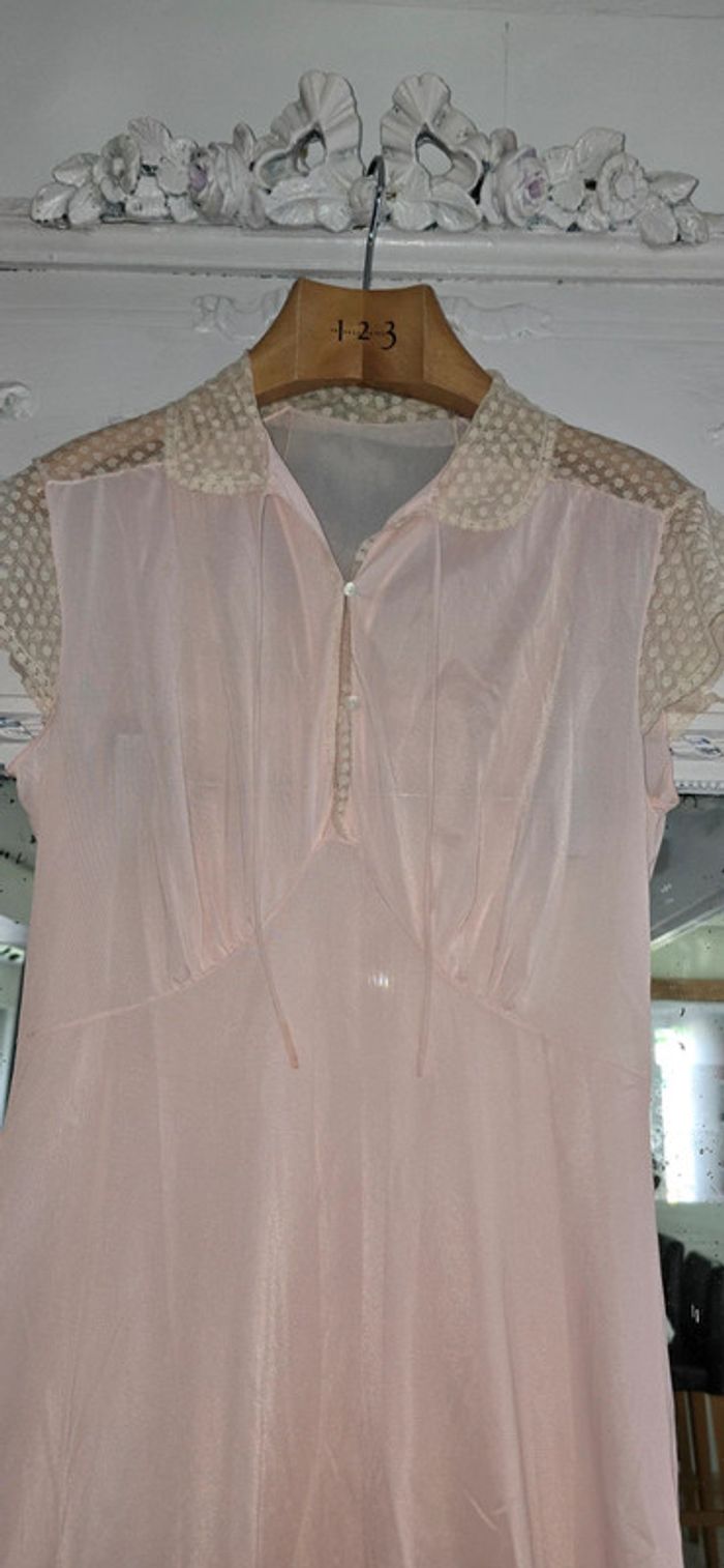 Charmante Tunique Vintage Dentelle & Rose Poudré - photo numéro 6