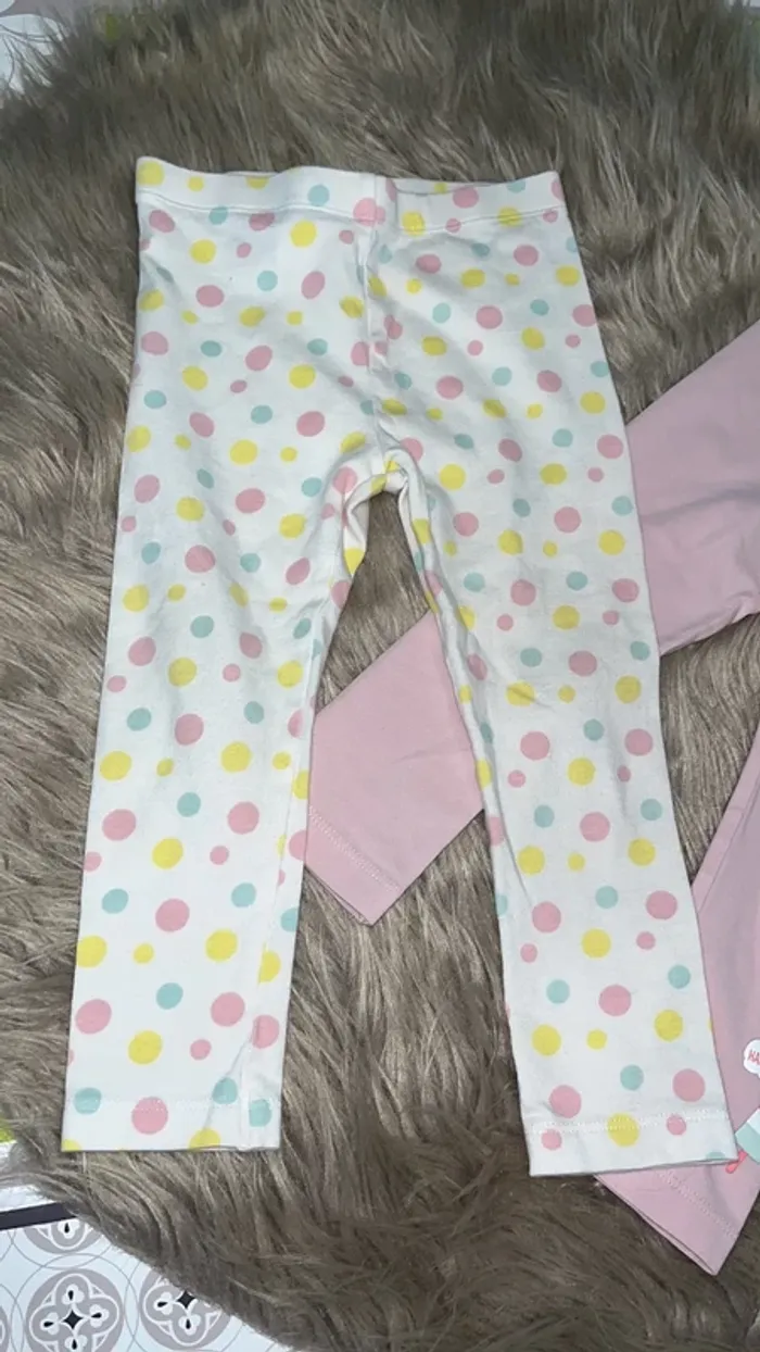 Lot de 2 leggings 12/24 mois - photo numéro 2