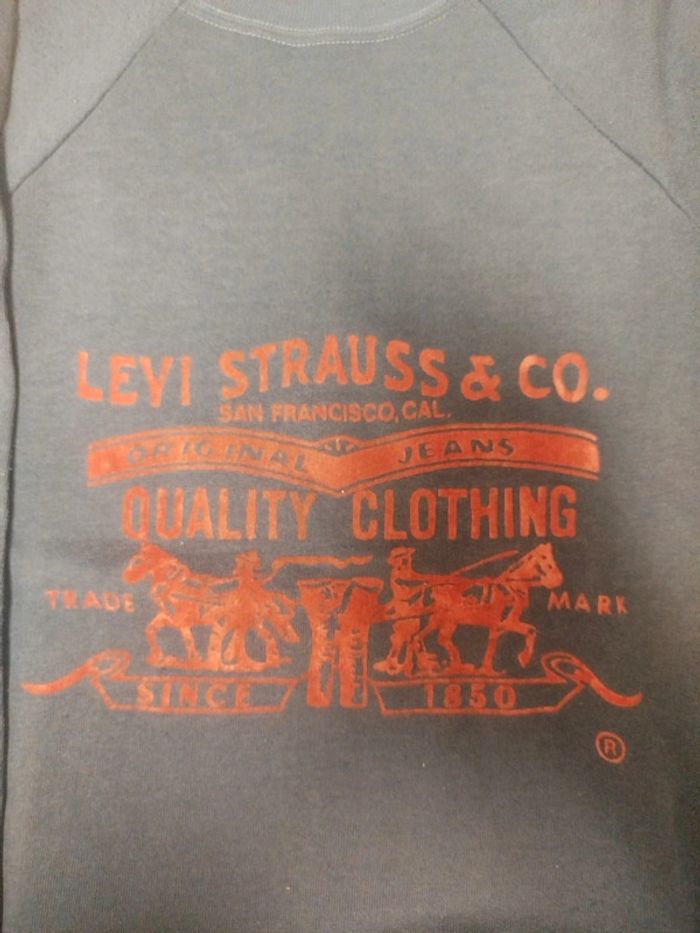 Sweatshirt bleu marine rouge - Levi Strauss & Co - Taille M - photo numéro 3
