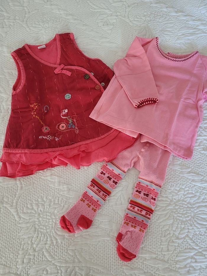 💗 Superbe ensemble 3 pièces Absorba bébé fille 3 mois