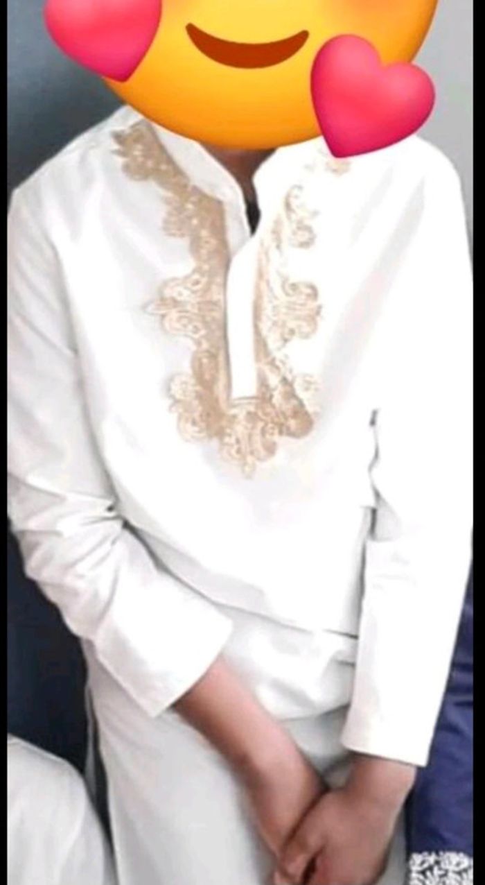 Abaya enfant garçon à dentelle