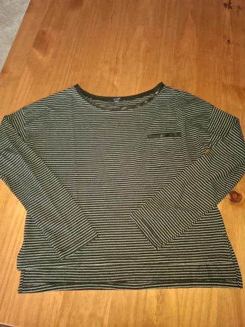 T-shirt manches longues rayé 10 ans