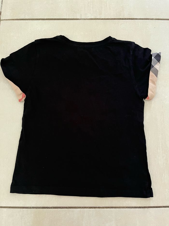 T-shirt burberry mixte taille 4 ans noir et tartan - photo numéro 5