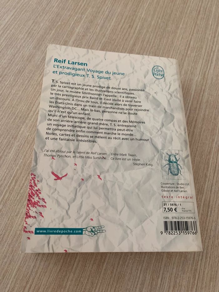 Livre reif larsen l extravagant voyage du jeune et prodigieux t.s spivet - photo numéro 2
