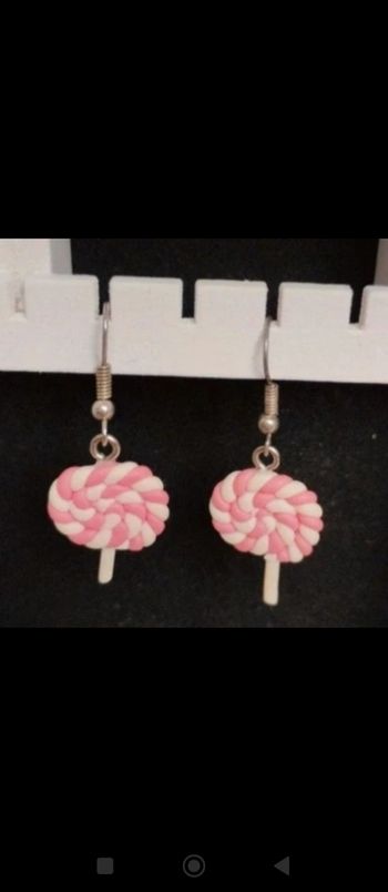 Boucles d'oreilles fantaisie pendantes lolipop