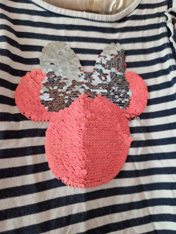 Robe 8 ans disney bleu et blanc sequins magiques - photo numéro 2