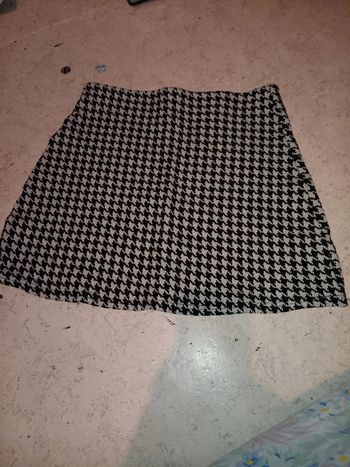 Jupe courte pied de poule élastique t.s mango