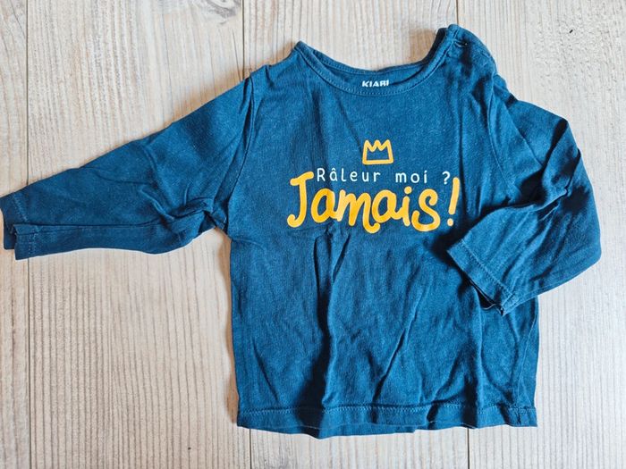 3 Tshirt manches longues 6 mois - photo numéro 4
