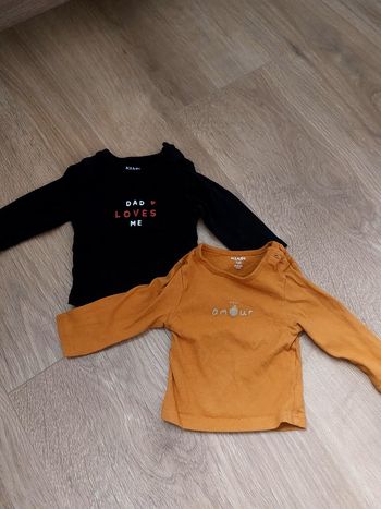 2 t shirts manches longues 