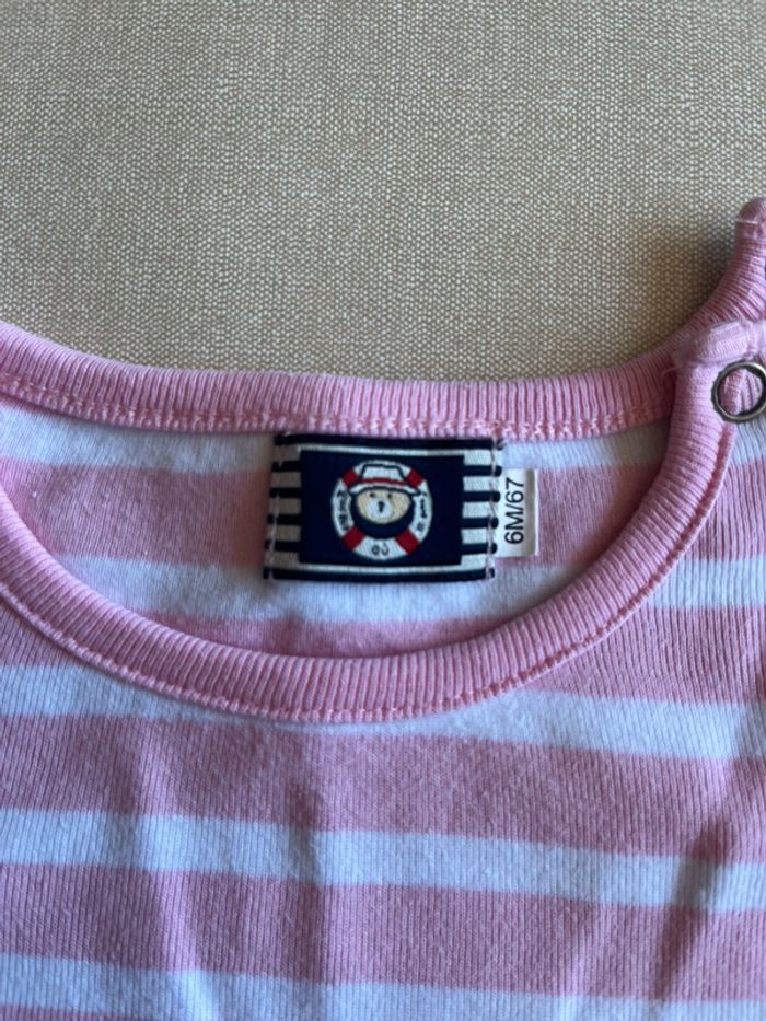Tee shirt bébé 6 mois Elle est où la mer - photo numéro 2