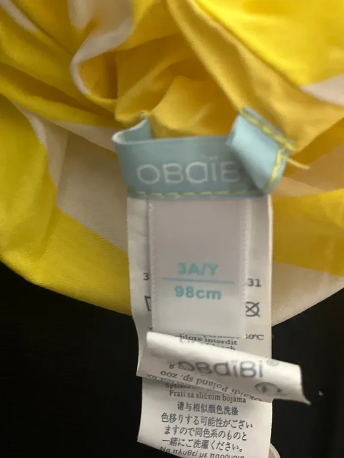 Robe réversible jaune et blanche taille 3 ans - photo numéro 7