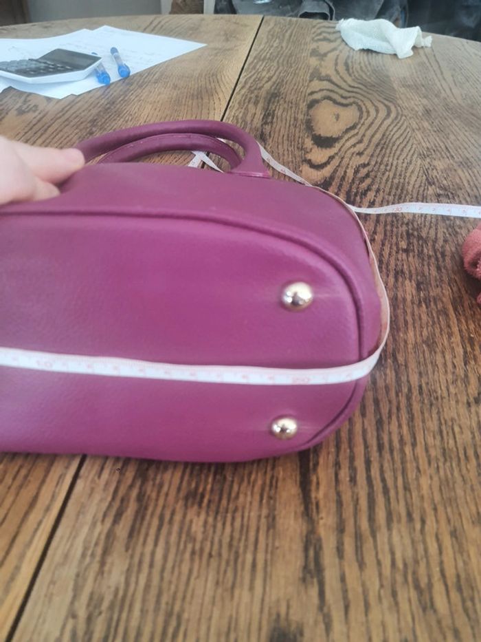 Jolie sac à main No Stress en cuir Violet - photo numéro 15