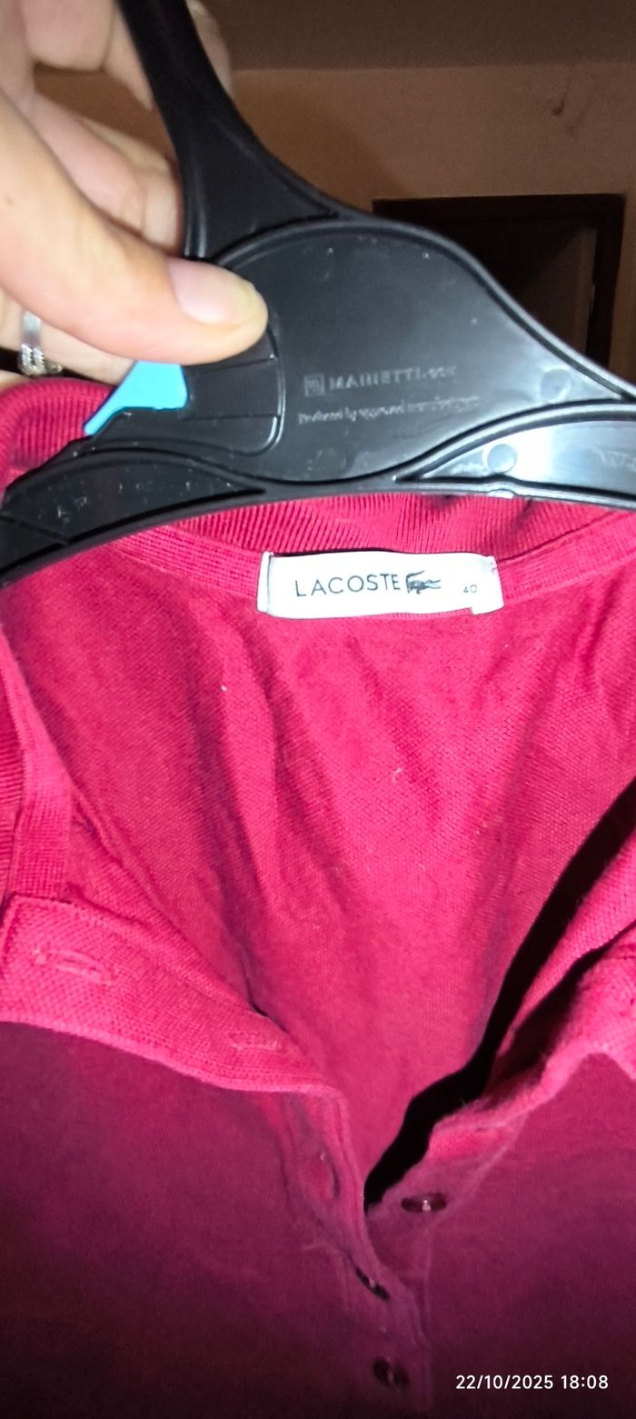 Polo Lacoste bordeaux - photo numéro 2
