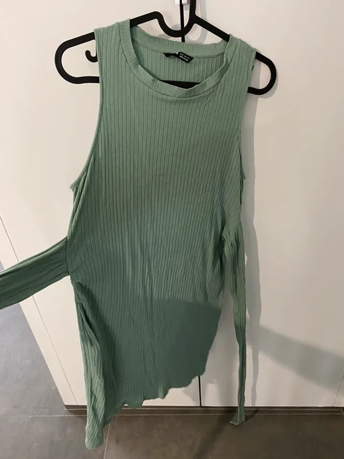 Robe de grossesse moulante à noeud turquoise XL - photo numéro 2