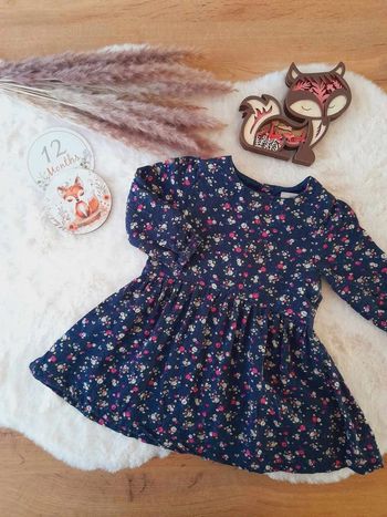 Robe manches longues fleurie 12 mois