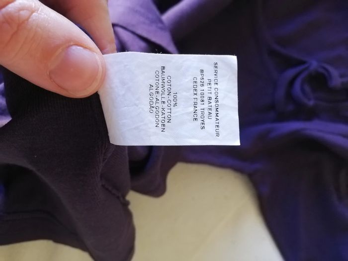 Tee-shirt manches longues Petit bateau t. 14 ans mais comme 16 ans. Violet foncé. - photo numéro 7