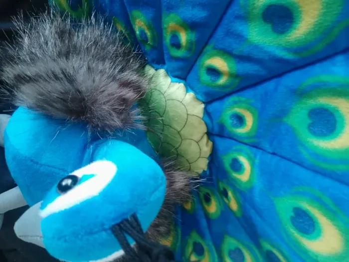 Jolie Peluche paon bleu - photo numéro 7