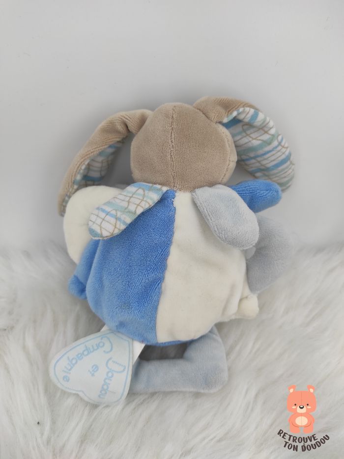 Doudou Hochet Lapin Bleu Célestin Doudou et compagnie - photo numéro 2