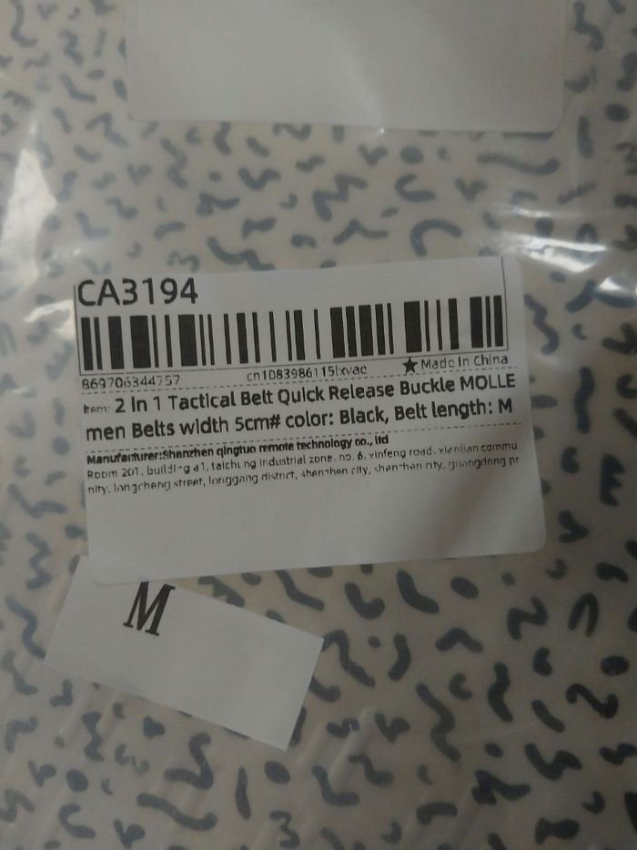 Ceinture tactique 2-en-1 MOLLE noir • Quick Release • Taille M • Neuf - photo numéro 4