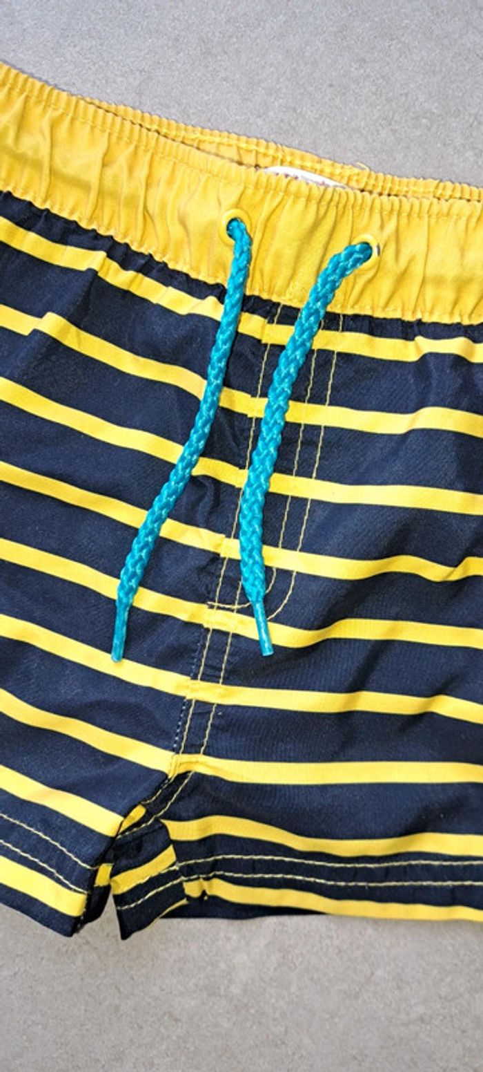Short de bain jaune et bleu Du Pareil au Même 12 mois - photo numéro 2