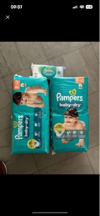 Lot de 2 paquet de couche Pampers