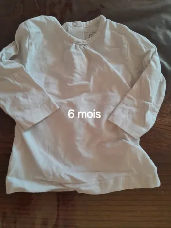 Haut fille 6mois blanc