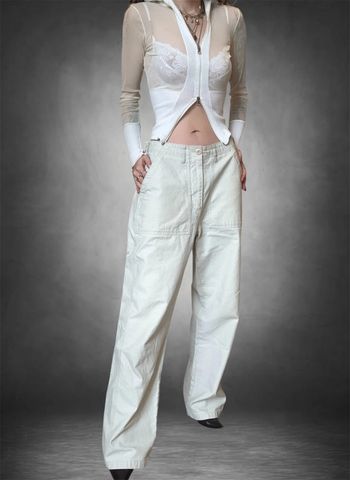 Pantalon cargo vintage wide leg bootcut jambes larges
