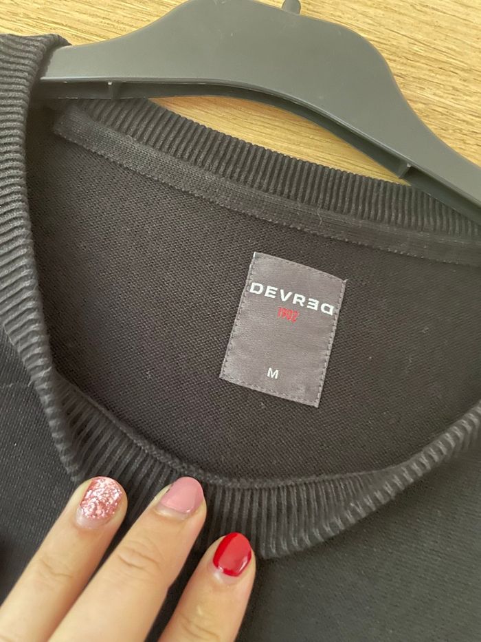 Pull fin noir devred - photo numéro 3