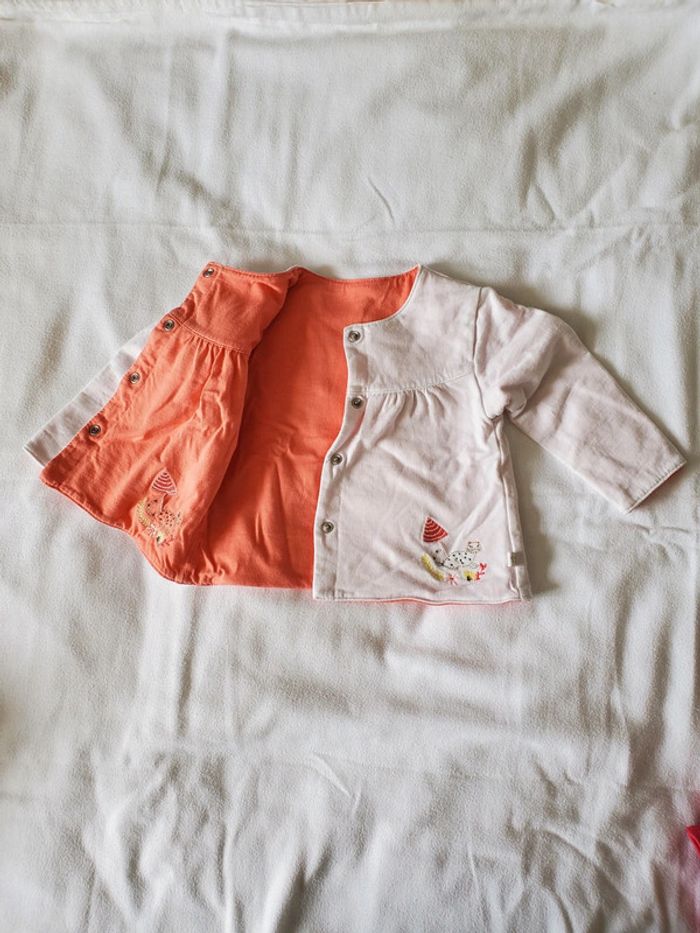Gilet réversible "La cie des petits" 12mois - photo numéro 3