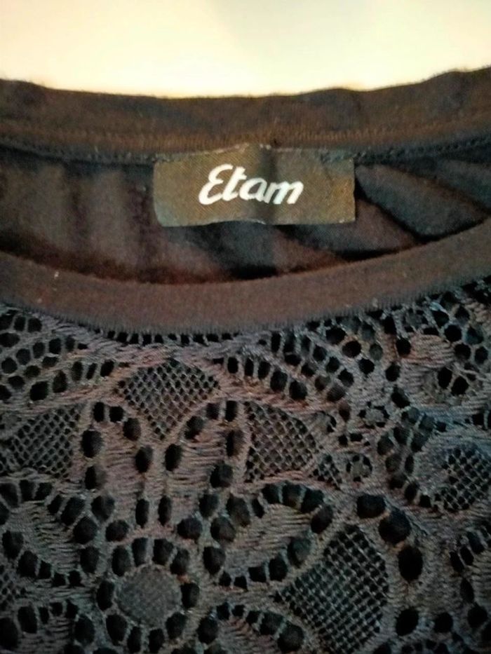 Haut noir Etam à dentelle – Taille M - photo numéro 6