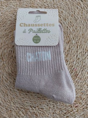 Chaussettes à paillettes Chaton