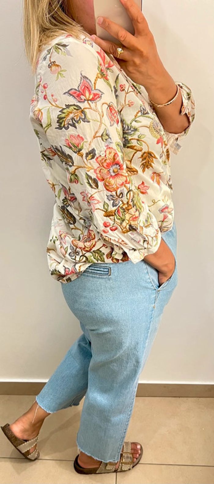 💛Chemise à fleurs Zara taille M - photo numéro 6